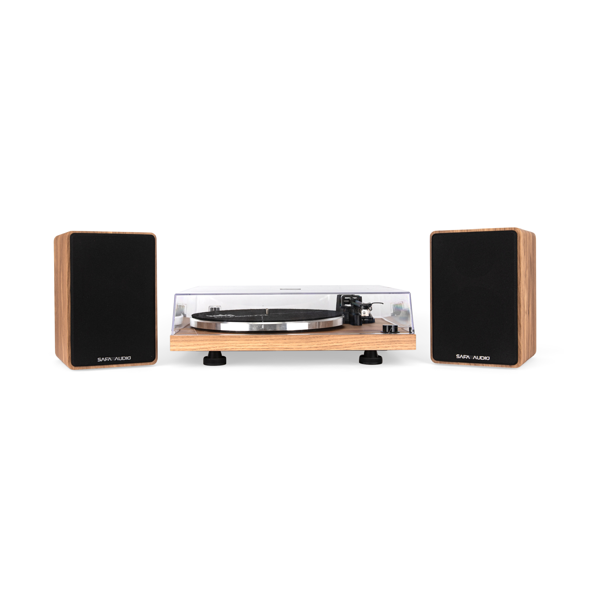 פטיפון משולב רמקולים אלחוטיים - SAFA HP-100 (אגוז בהיר) פטיפון משולב רמקולים אלחוטיים - SAFA HP-100 (אגוז בהיר)