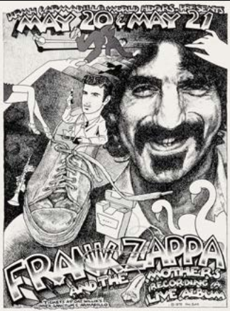 Frank Zappa Poster - Armadillo World, Austin