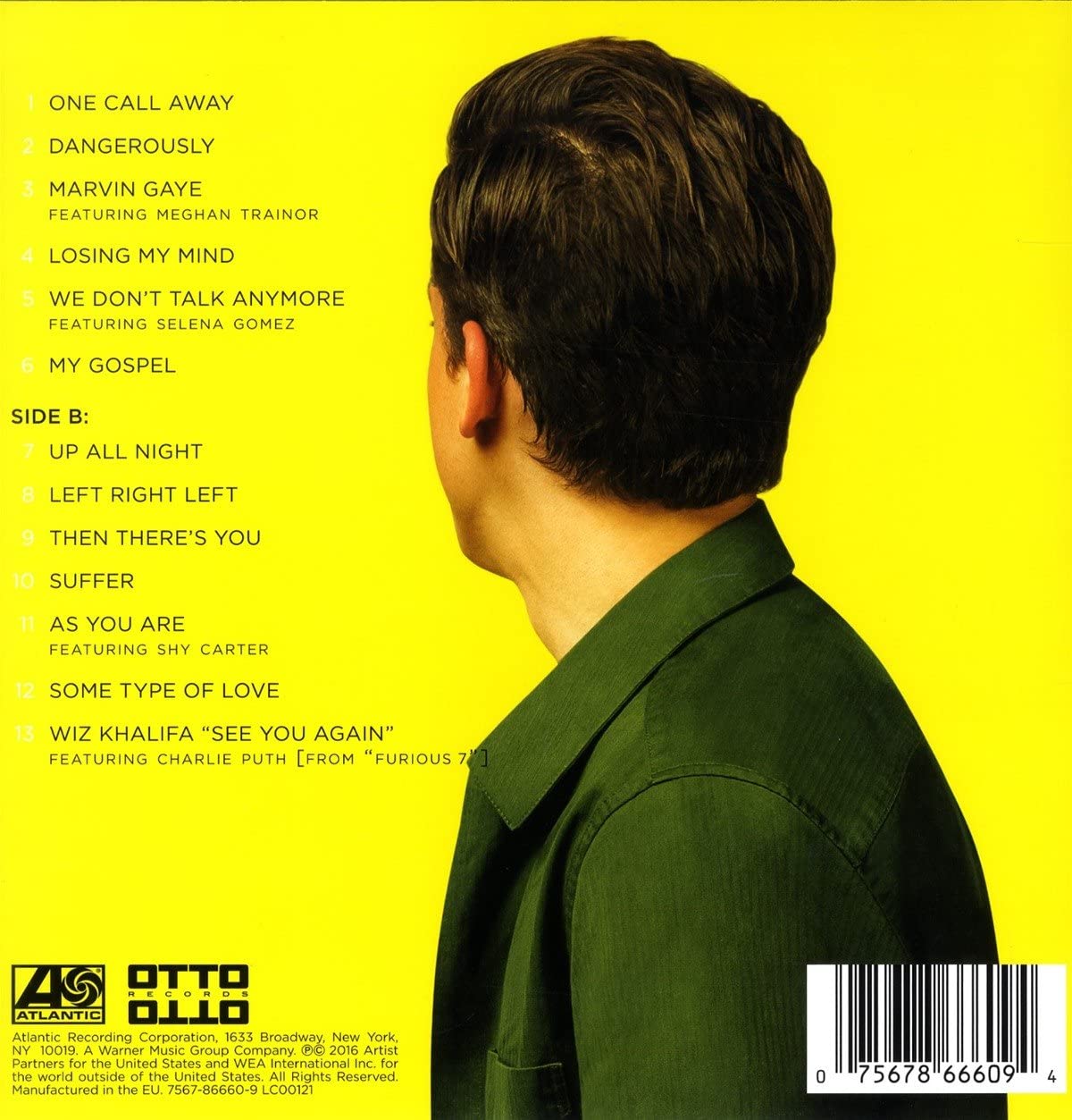 Charlie Puth - Nine Track Mind Charlie Puth - Nine Track Mind – תמונה 2