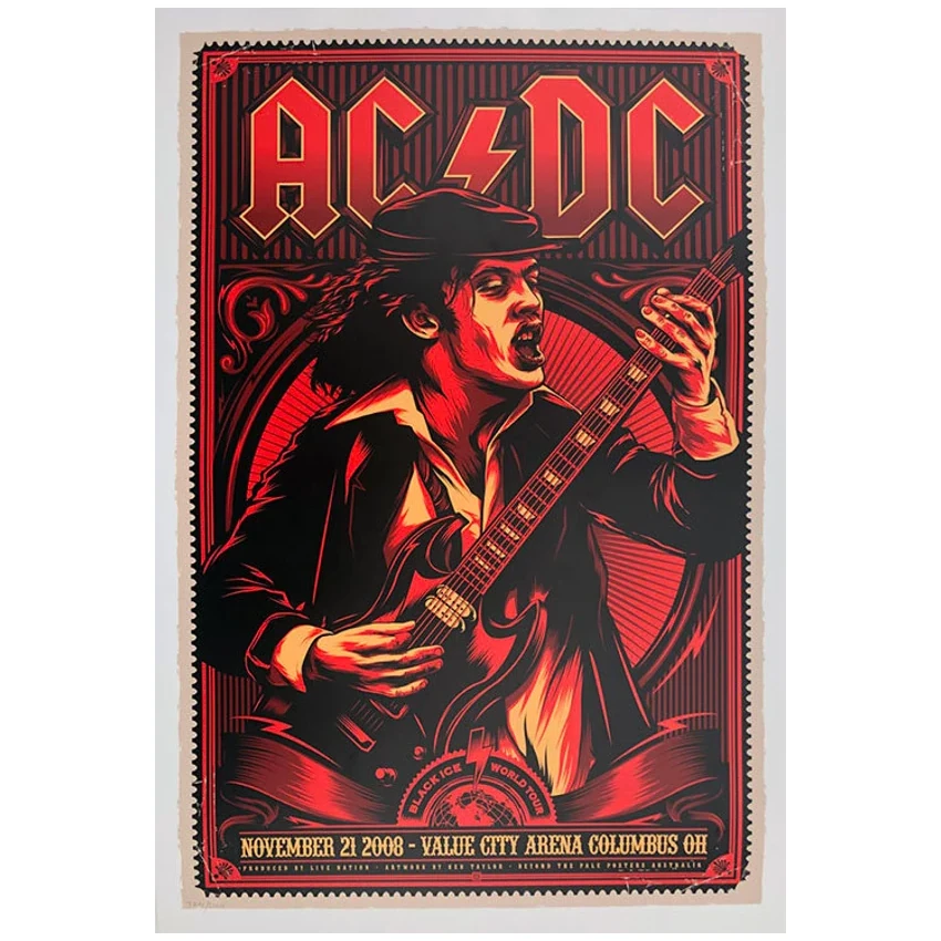 פוסטר: ACDC - 2008 Show Poster פוסטר: AC\DC - 2008 Show Poster