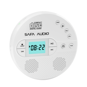 דיסקמן משולב רמקולים נטען בצבע לבן - SAFA CD-35
