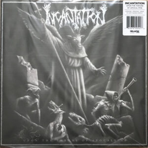 Incantation - Upon The Throne Of Apocalypse [Black Ice With Metallic Silver And White Splatter]