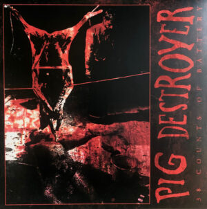 Pig Destroyer - 38 Counts Of Battery [Red Blood With Black Smoke And White, Bone White, & Oxblood Splatter]