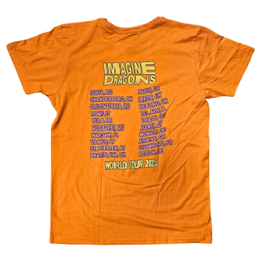 Imagine Dragons - Live In Israel Tour 2023 (Orange) T-Shirt Imagine Dragons - Live In Israel Tour 2023 (Orange) T-Shirt – תמונה 2