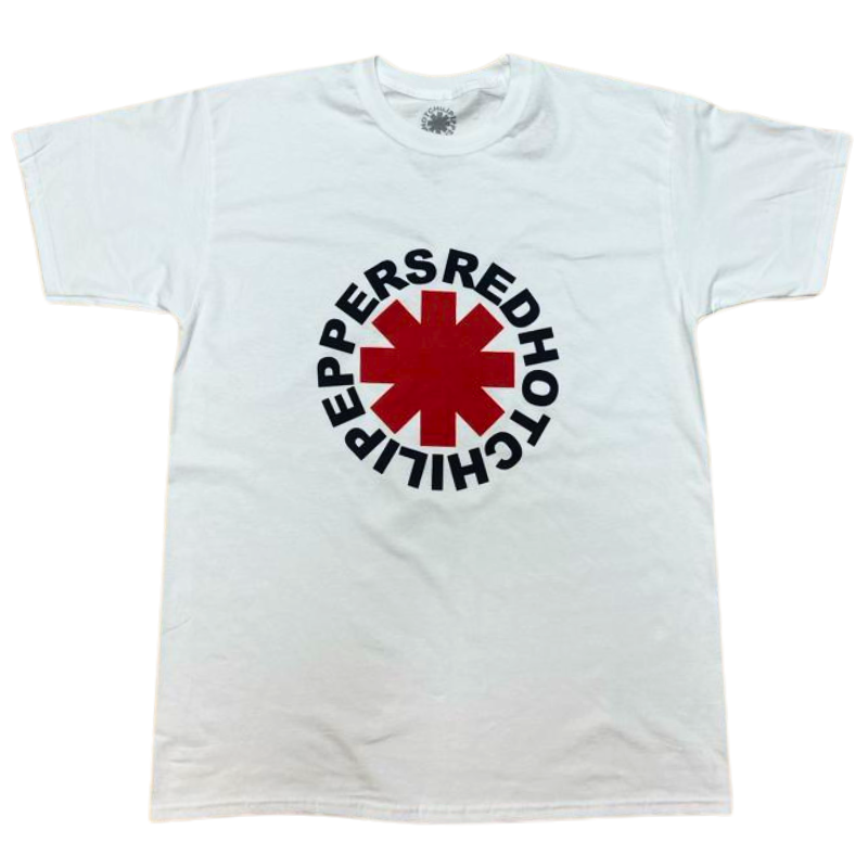 Red Hot Chili Peppers - Red Asterisk Logo White T-Shirt Red Hot Chili Peppers - Red Asterisk Logo White T-Shirt