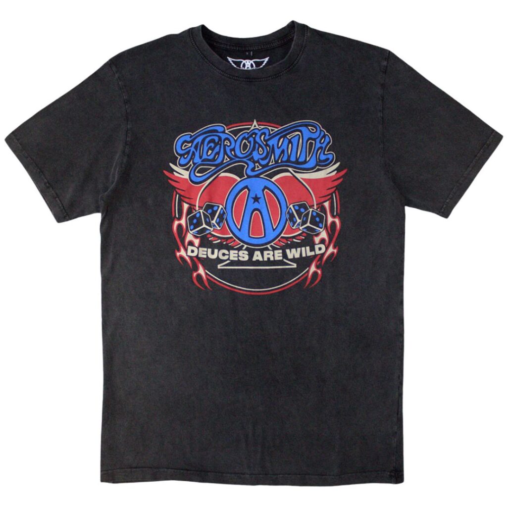 Aerosmith - Rainbow Spade (Stone Wash Collection) T-Shirt Aerosmith - Rainbow Spade (Stone Wash Collection) T-Shirt