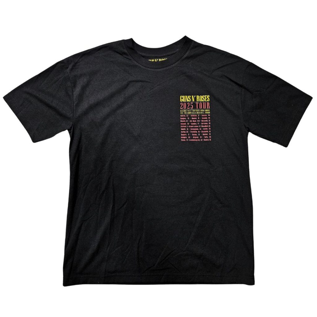 Guns N' Roses - Logo Backprint 2025 Tour T-Shirt Guns N' Roses - Logo Backprint 2025 Tour T-Shirt