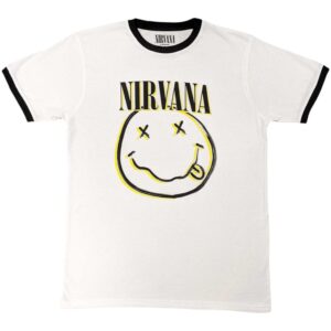 Nirvana - Double Happy Face Ringer T-Shirt