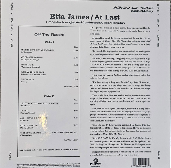 Etta James - At Last! Etta James - At Last! – תמונה 4