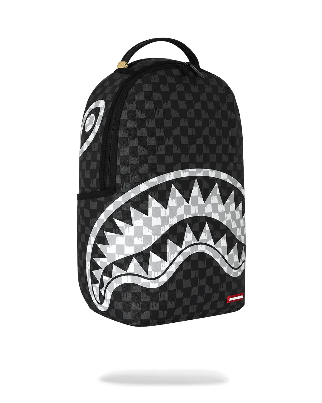 Sprayground - Black And White Drip Check Shark Backpack Sprayground - Black And White Drip Check Shark Backpack – תמונה 2