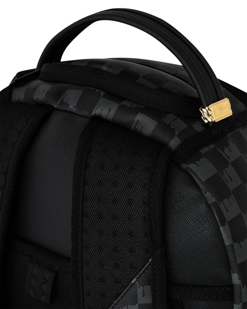 Sprayground - Black And White Drip Check Shark Backpack Sprayground - Black And White Drip Check Shark Backpack – תמונה 6