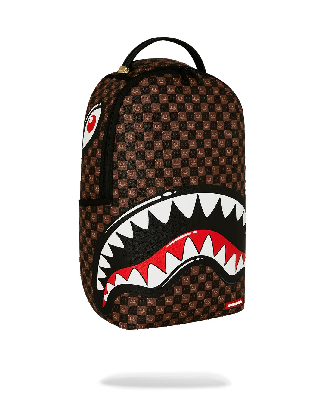Sprayground - Shark In Paris WTF Bubble Brown Check Backpack Sprayground - Shark In Paris WTF Bubble Brown Check Backpack – תמונה 2