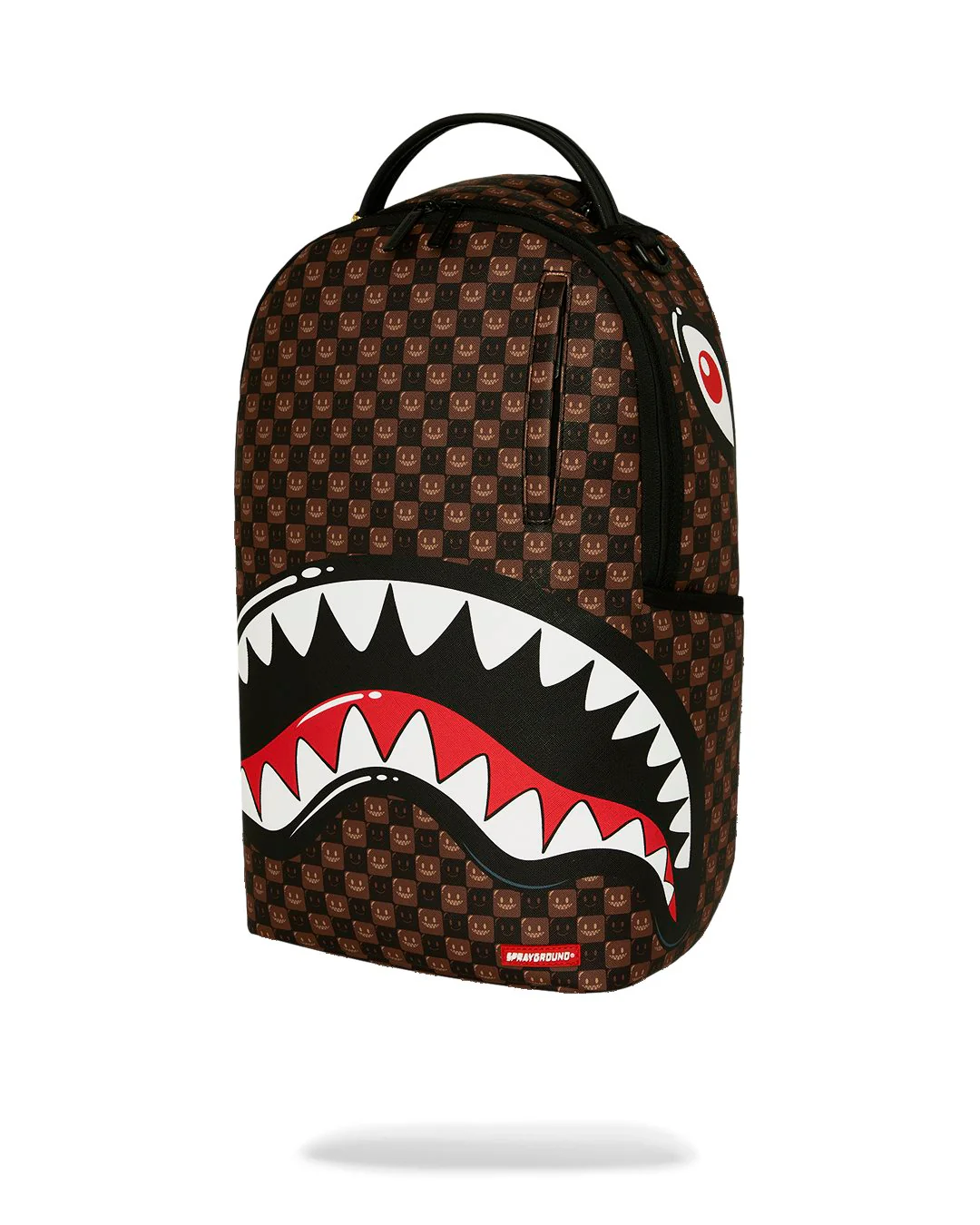 Sprayground - Shark In Paris WTF Bubble Brown Check Backpack Sprayground - Shark In Paris WTF Bubble Brown Check Backpack – תמונה 3