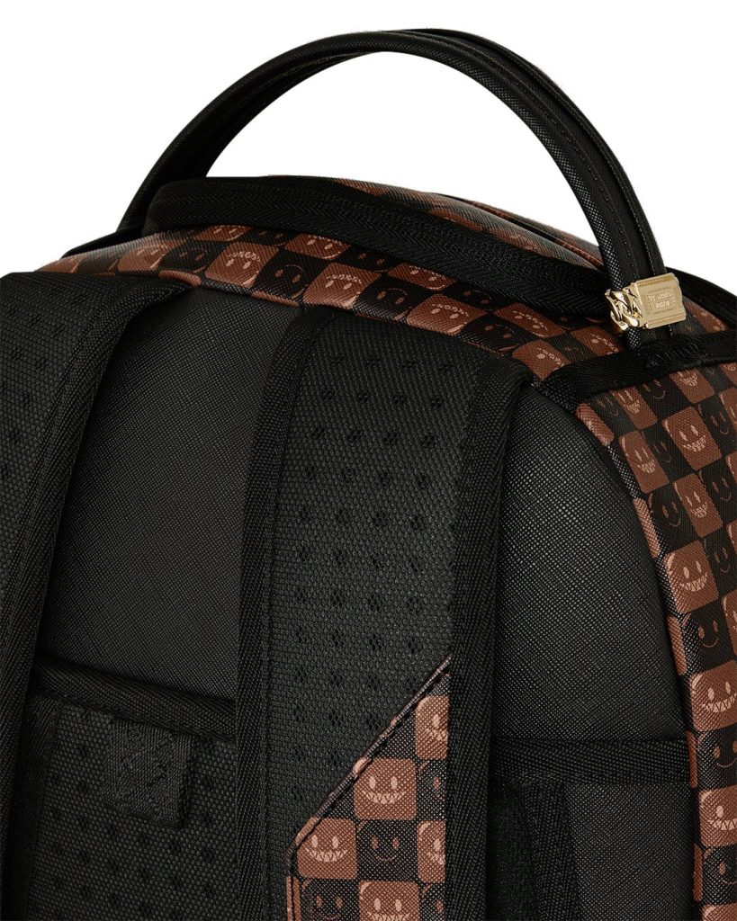 Sprayground - Shark In Paris WTF Bubble Brown Check Backpack Sprayground - Shark In Paris WTF Bubble Brown Check Backpack – תמונה 6