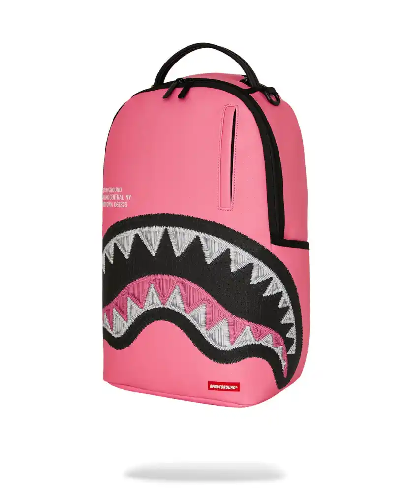 Sprayground - Shark Central Pink Embroidered Shark Backpack Sprayground - Shark Central Pink Embroidered Shark Backpack – תמונה 2